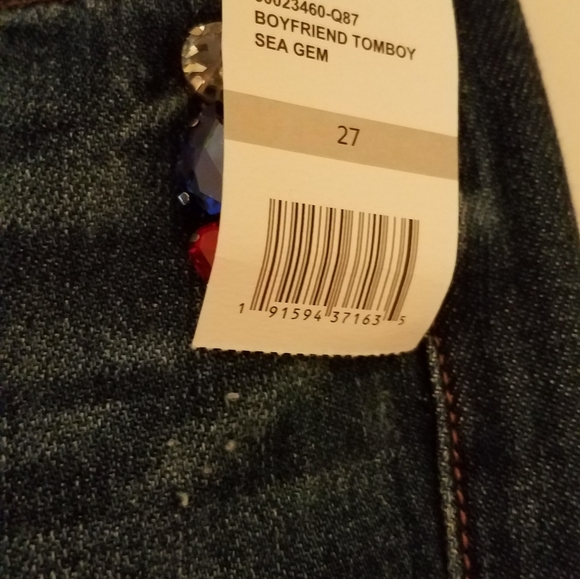 WILLIAM RAST Distressed JEANS Gem Stone SIZE 27 - Picture 3 of 7